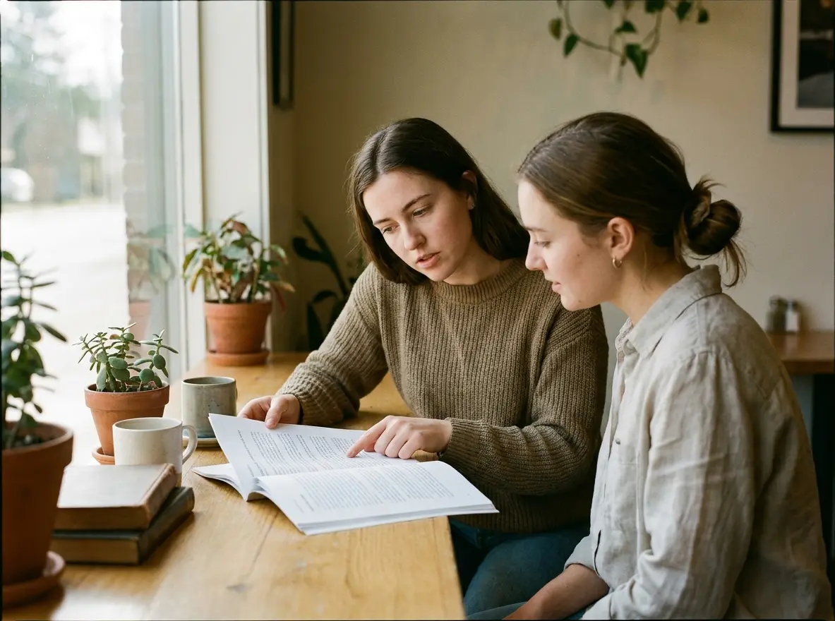 A young couple calm and secure at home